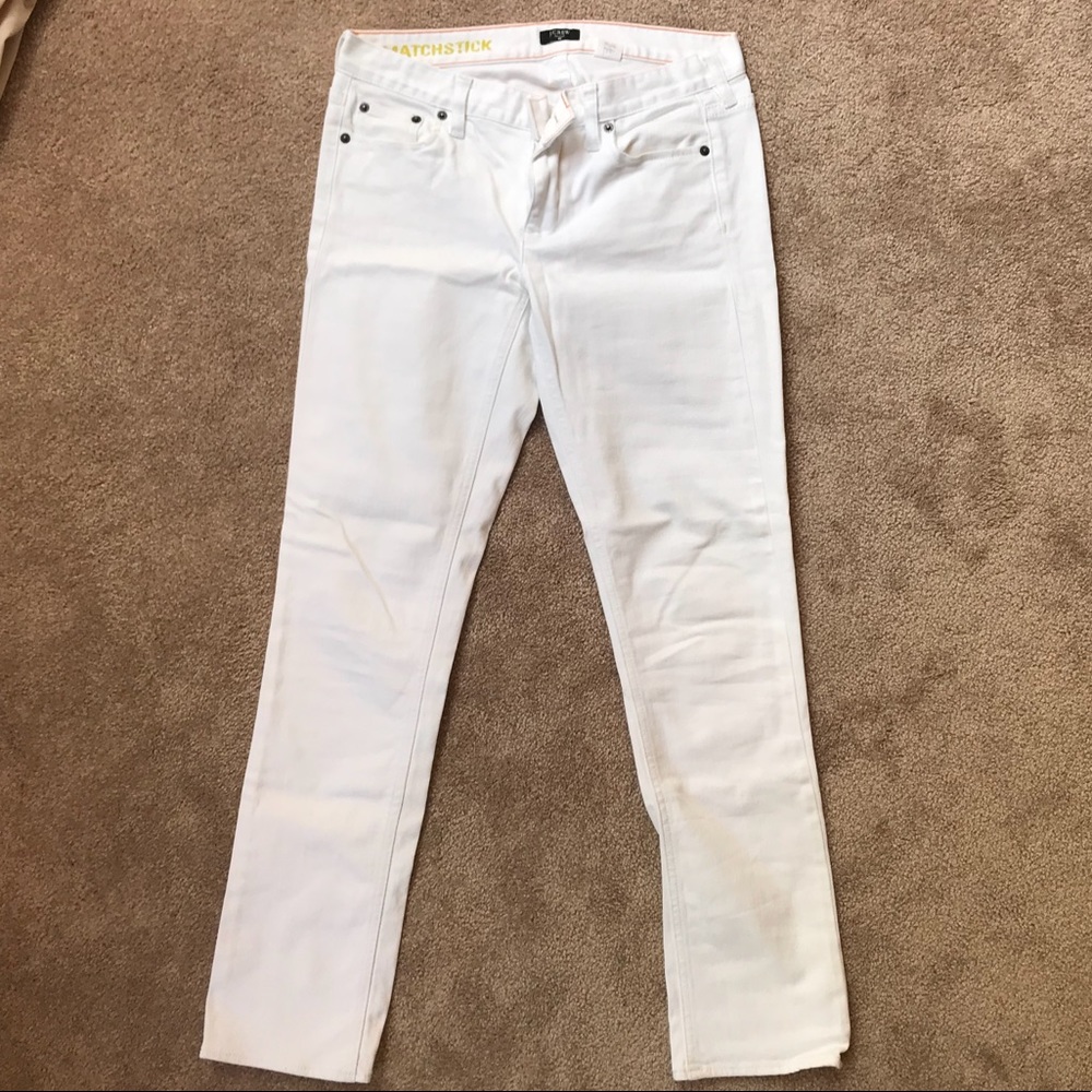 J. Crew White Matchstick Skinny Jeans
